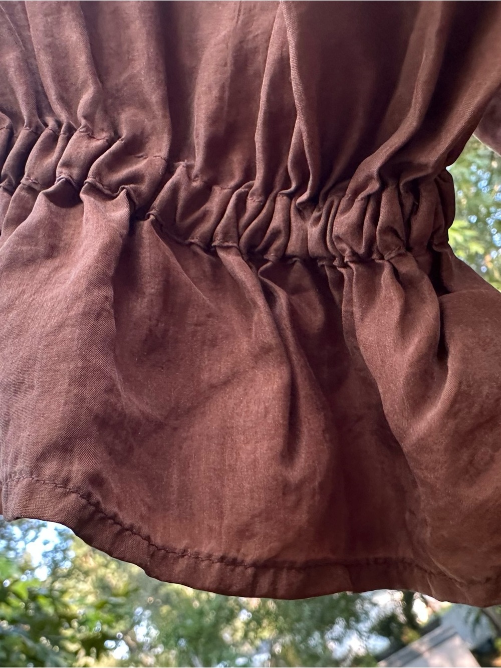 Bronze Silk Poet Blouse - Picture 3 of 15